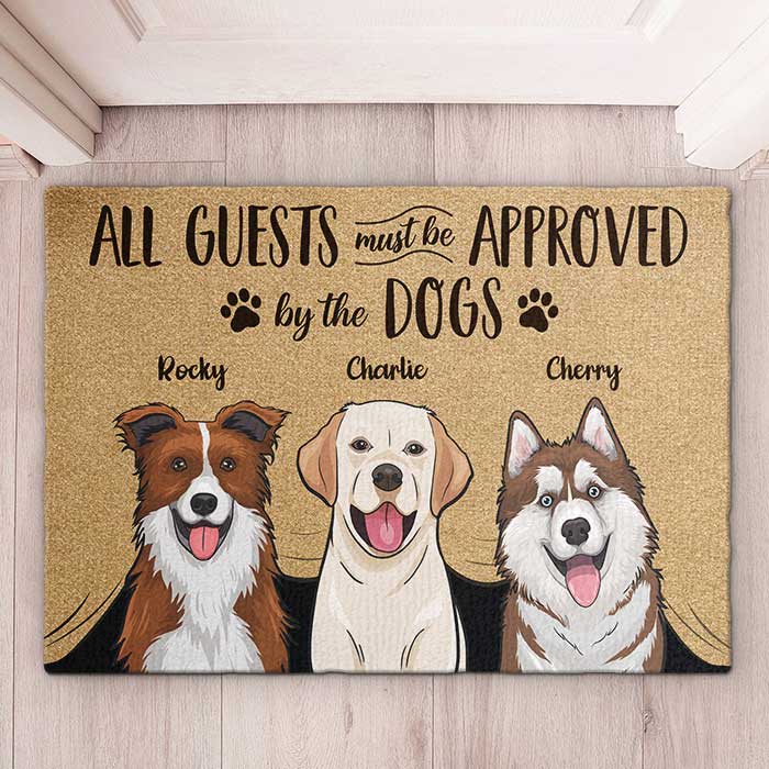 Welcome Pawprint Doormat, Dog Welcome Mat, Gift for Dog Lover, Dog Mom Gift  