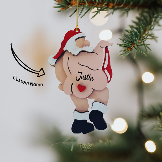Naked Santa Christmas Ornament - Funny Christmas Tree Decoration