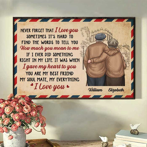 How Much You Mean To Me - I Gave My Heart To You - Gift For Couples, Personalized Horizontal Poster
