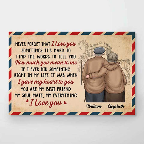 How Much You Mean To Me - I Gave My Heart To You - Gift For Couples, Personalized Horizontal Poster