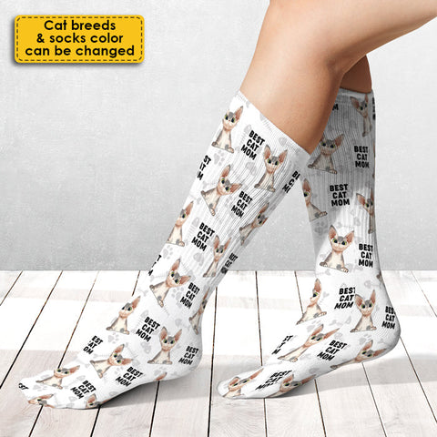 Best Parents Ever - Gift For Cat Lovers - Personalized Socks