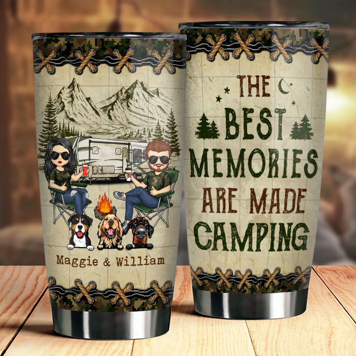 Personalized Tumbler, Camping Partners - Family, Gift For Campers