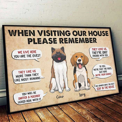 When Visiting Our Home Please Remember - Personalized Horizontal Poster