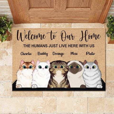 Welcome To My Home - Funny Personalized Cat Decorative Mat (WW)