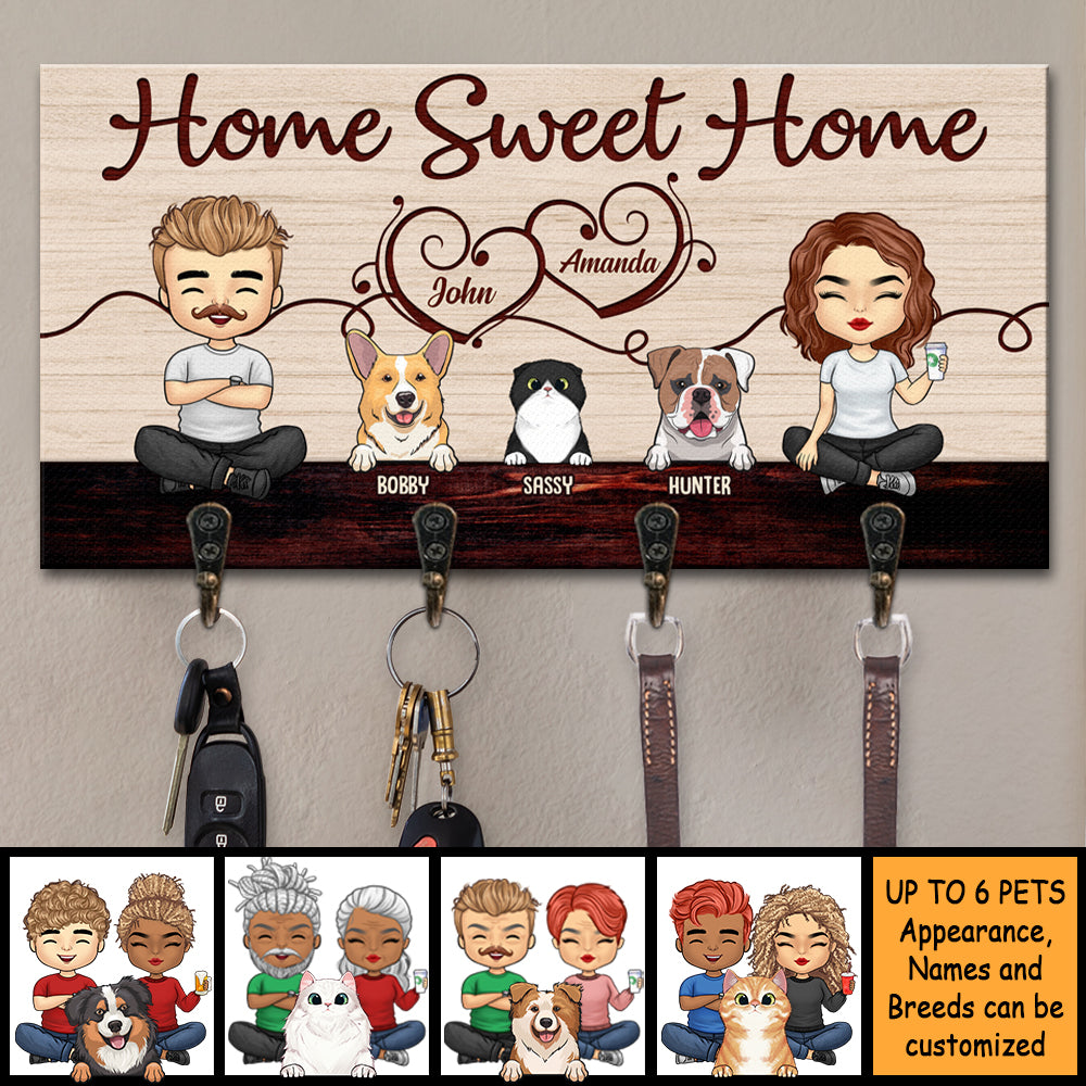 Welcome To Our Sweet Home - Personalized Key Hanger, Key Holder