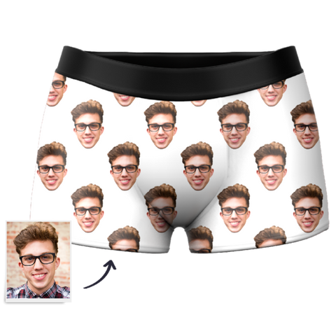 Men's Custom Colorful Face Boxer Shorts 3D Online Preview Christmas Gifts