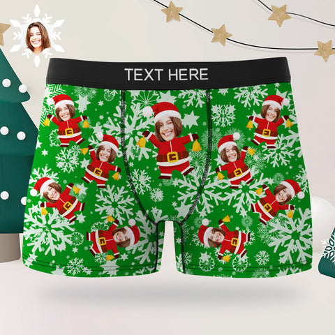 Custom Men's Boxer Briefs Christmas Gift for Him Funny Christmas Boxers
