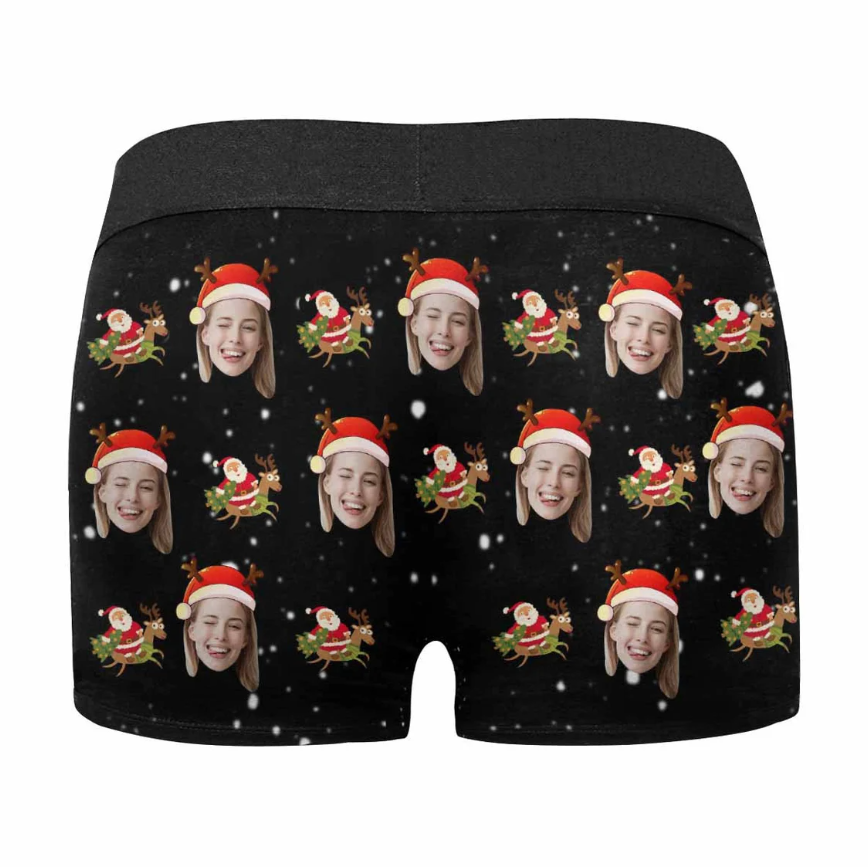 Custom Boxer Briefs for Men Personalized Face Photo Print
