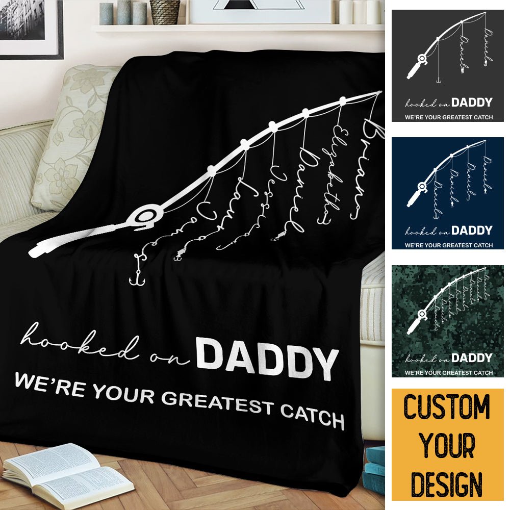 Hooked on Daddy, Grandpa Personalized Sign | Father's Day Gift | Grand