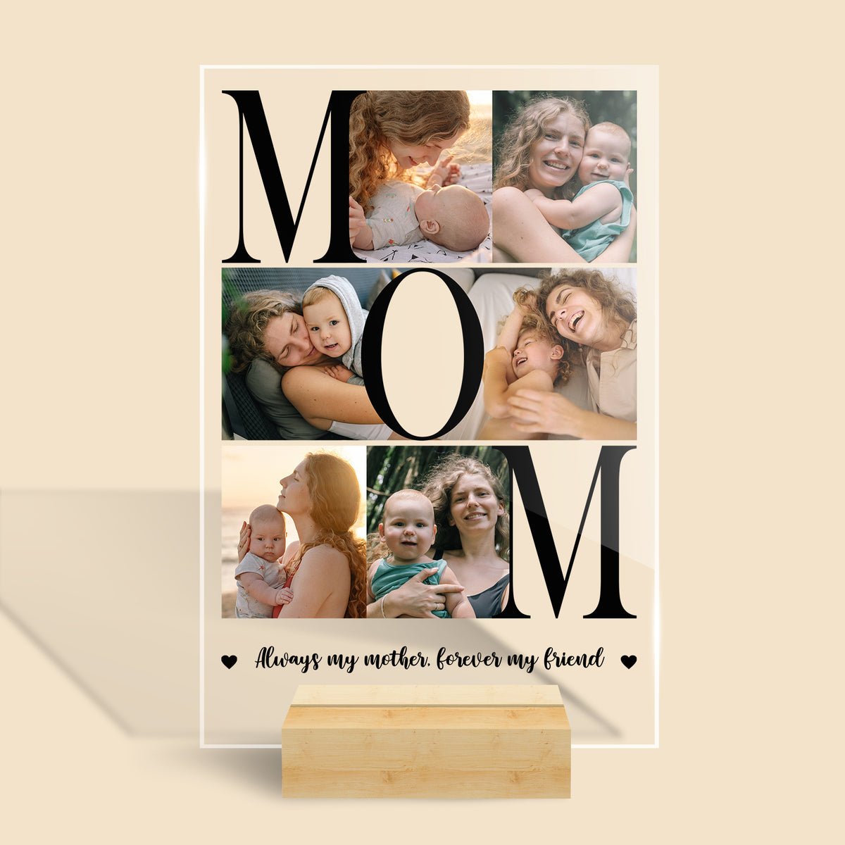 Personalised Wooden Photo Frame for Mother Birthday-Presto